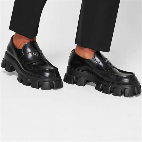 prada monolith loafers sale|prada buckle loafer.